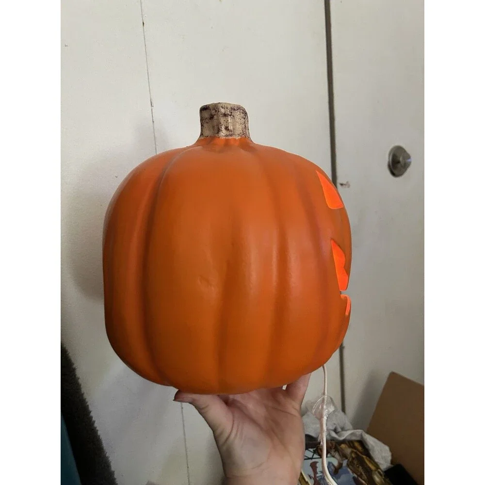 Vintage 1998 Paper Magic Group lighted Halloween Pumpkin, Tested!